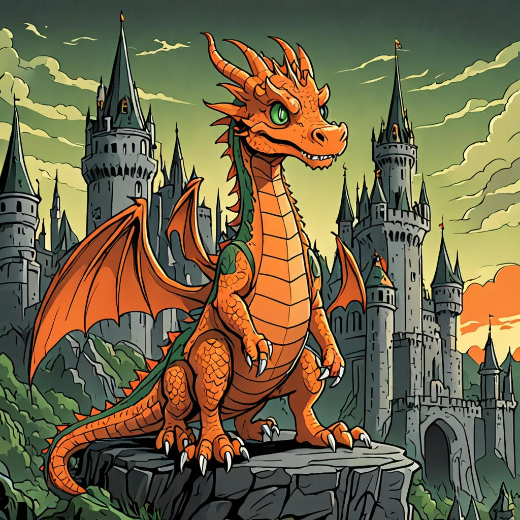 Benito el dragon naranja