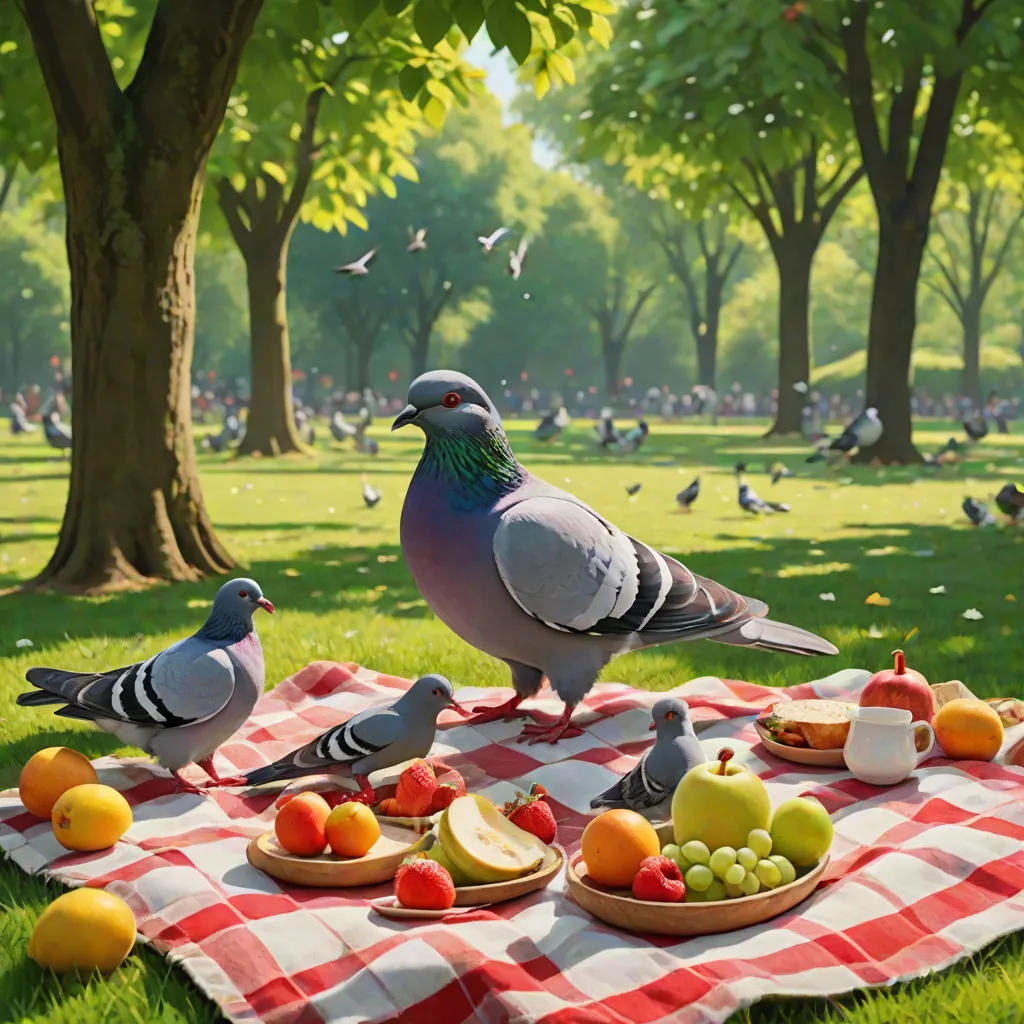Mr Pigeon Went For A Picnic