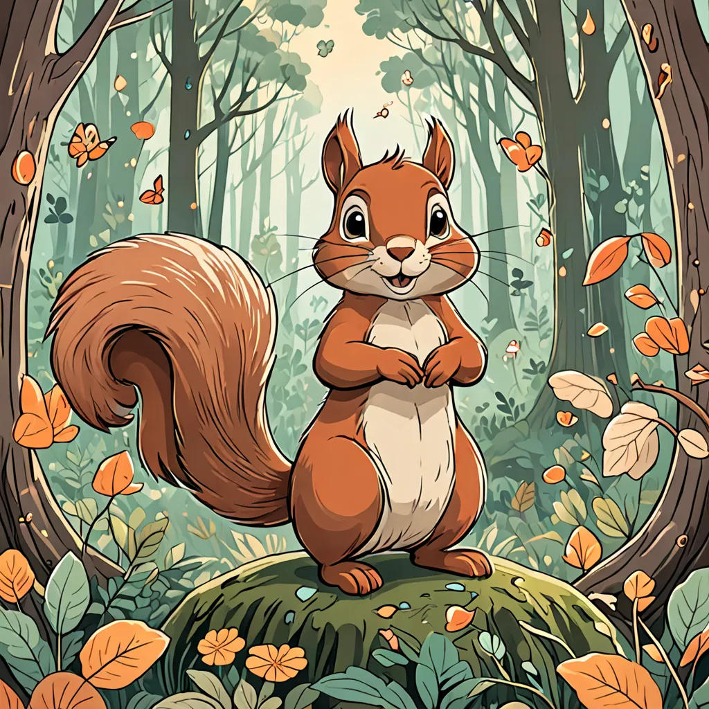 The Brave Squirrel of Whispering Woods