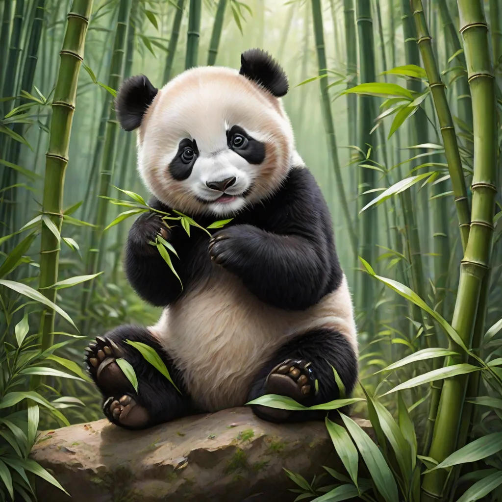 Panda Baby Takes Care of Itself!