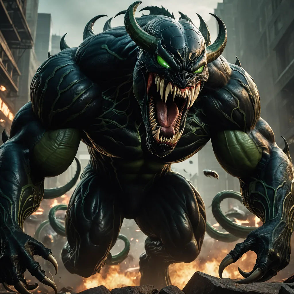a demonic monster with large fangs and huge fangs on its face, with flames coming out of its mouth, sots art, concept art, Eddie Mendoza, unreal engine highly rendered