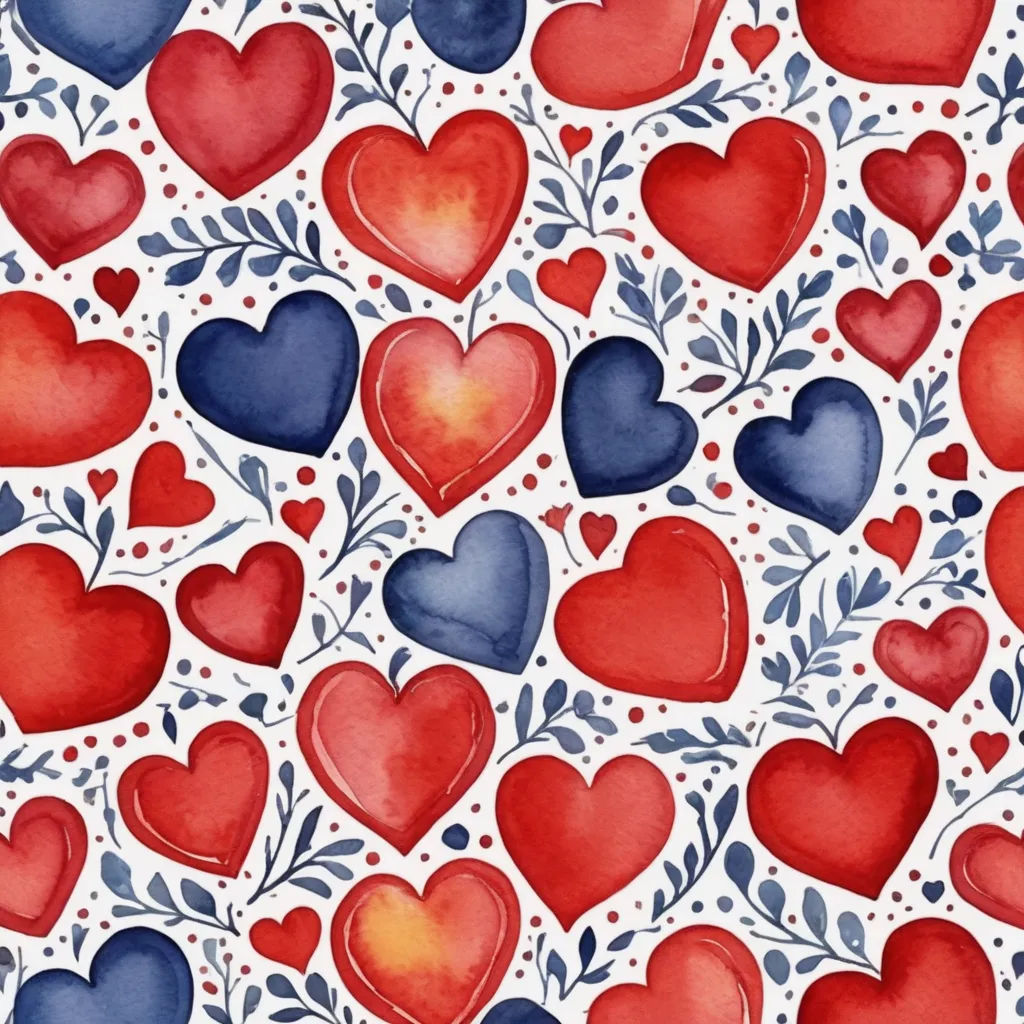 a watercolor painting of hearts and flowers on a white background photo and text reads, love is in the air, folk art, a detailed painting, Annabel Kidston, love