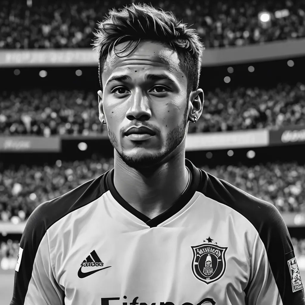 a man standing in front of a crowd of people in a stadium with a soccer ball in his hand, hyperrealism, a black and white photo, Carles Delclaux Is, foto realistic