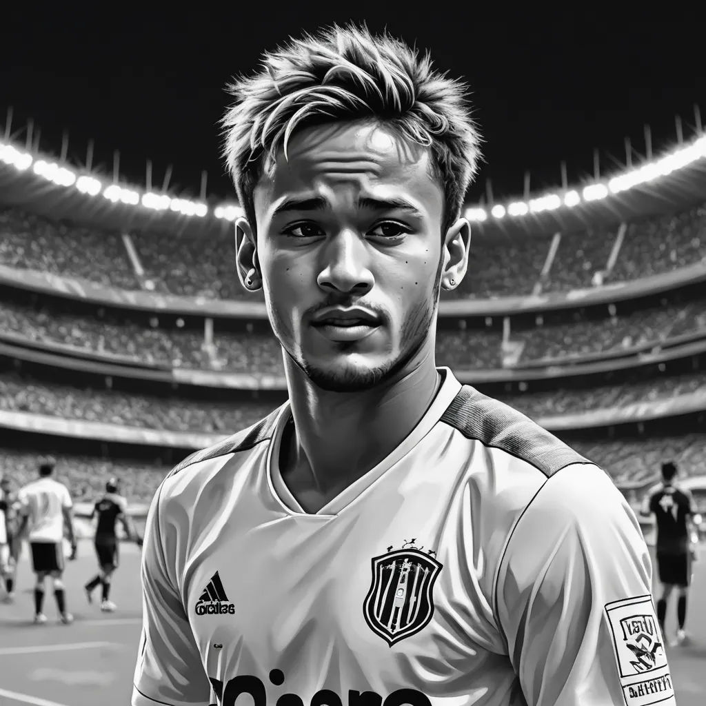 a man standing in front of a soccer field with a stadium in the background and a stadium full of people, photorealism, a manga drawing, Aya Goda, cgstudio