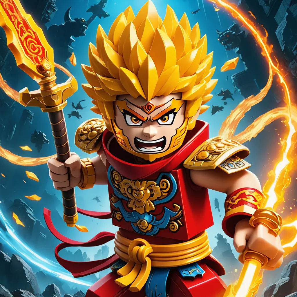 a character from the video game dragon city, holding a sword and a flame in his hand, in front of a blue background, sots art, concept art, Du Jin, key art