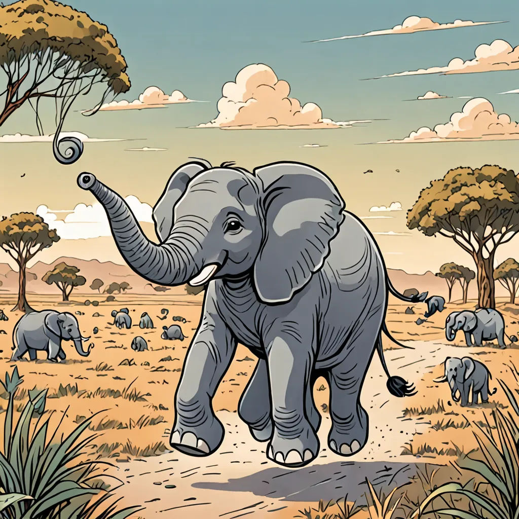 Ellie the Elephant and Her Roller Skates