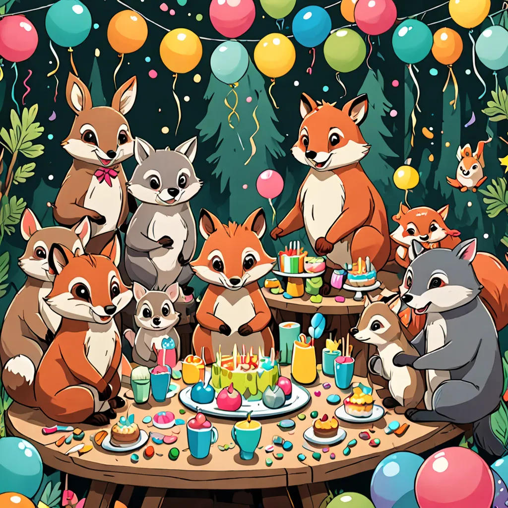 The Animals' Party in the Forest