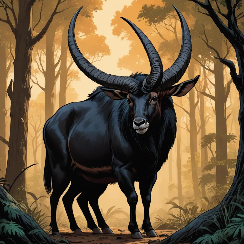 The Brave Giant Sable Antelope