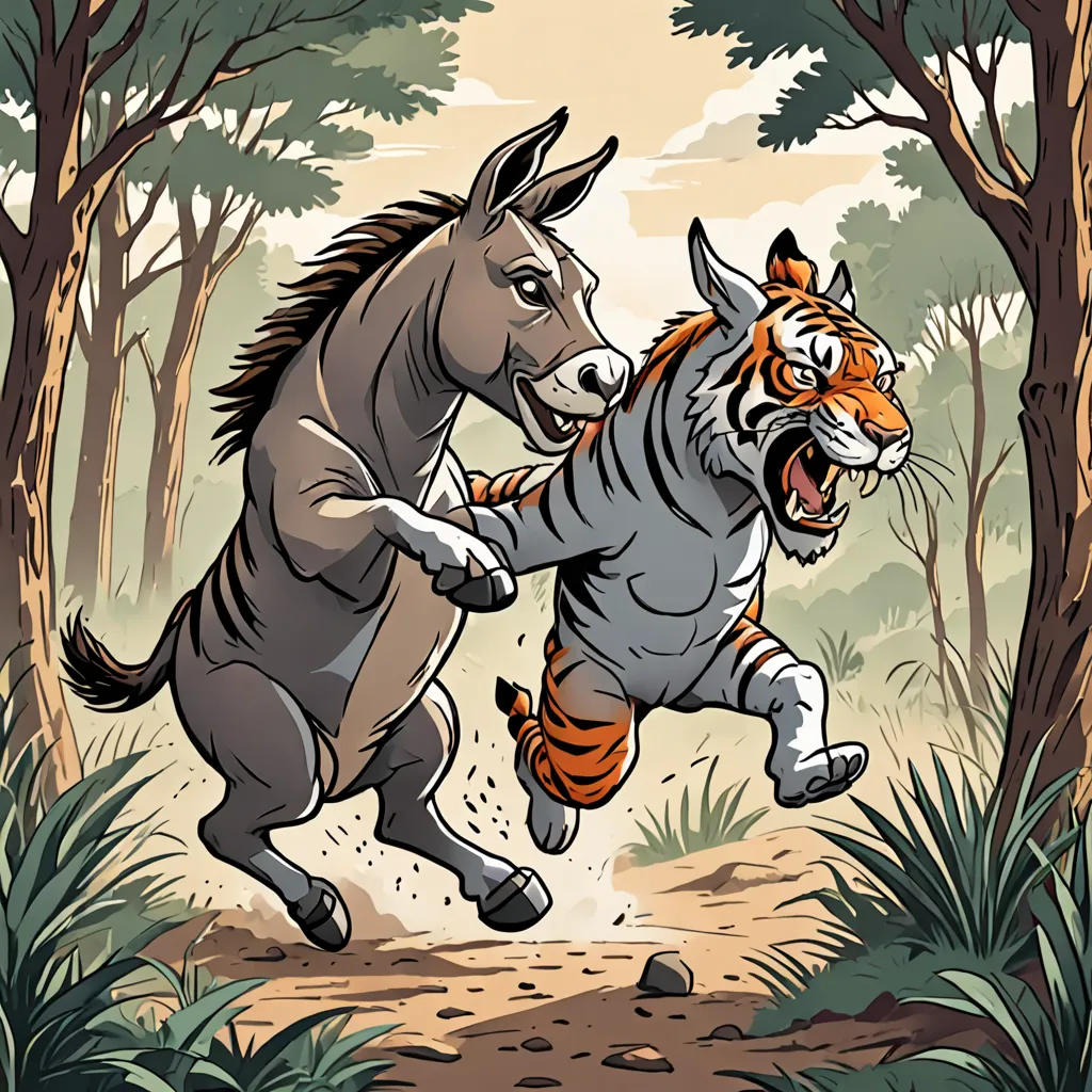 The Donkey and the Tiger