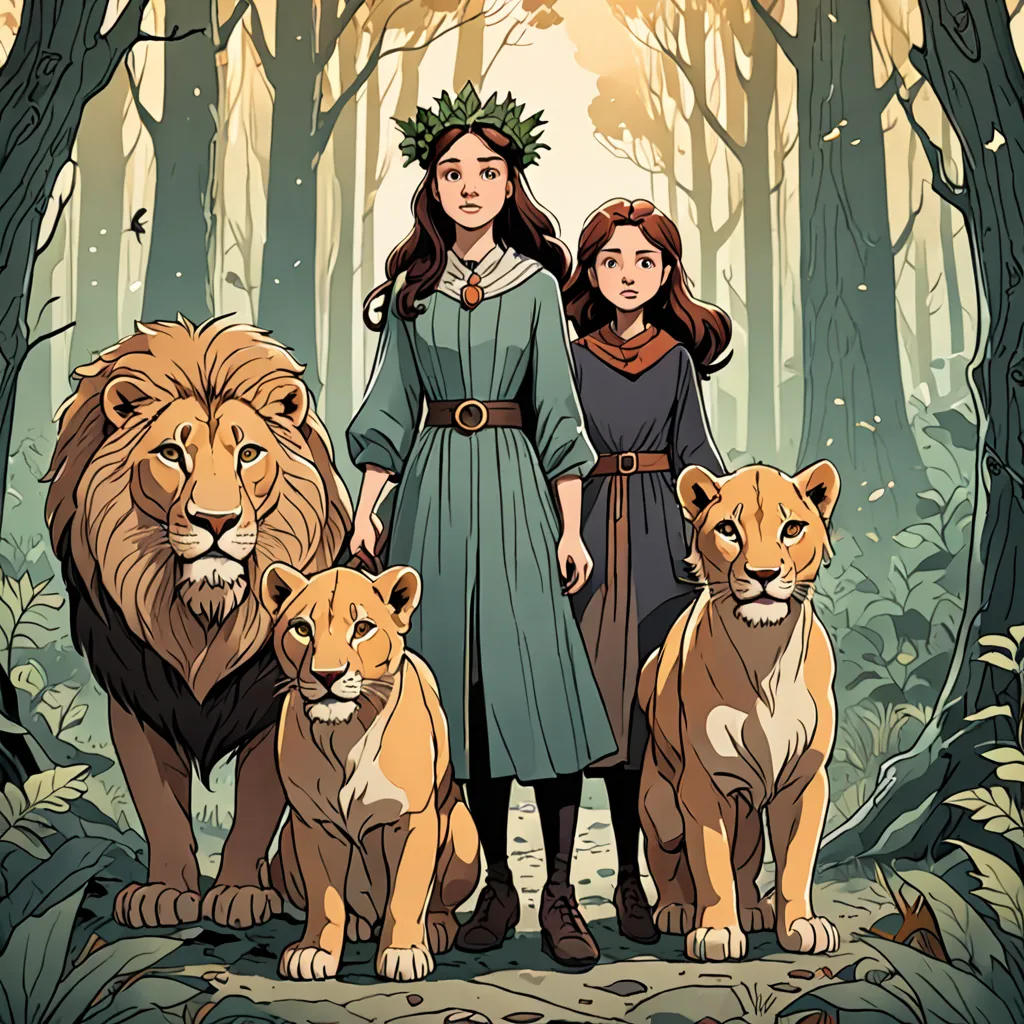 The Witch, the Lion Cub, and the Sisters