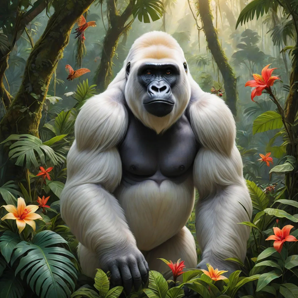 Tumbili the Rare Albino Gorilla
