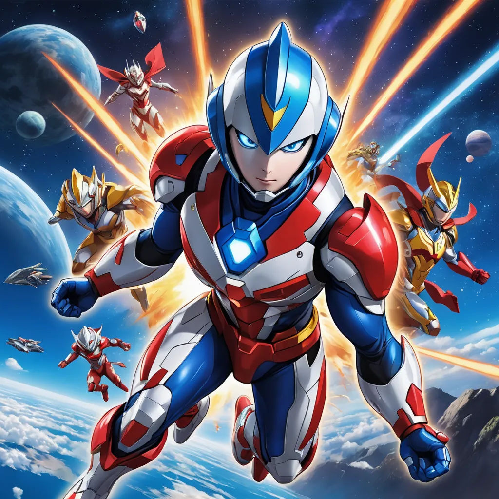 a cartoon character in a space suit with other characters in the background and a sky background with clouds and stars, rayonism, poster art, Adam Rex, key art