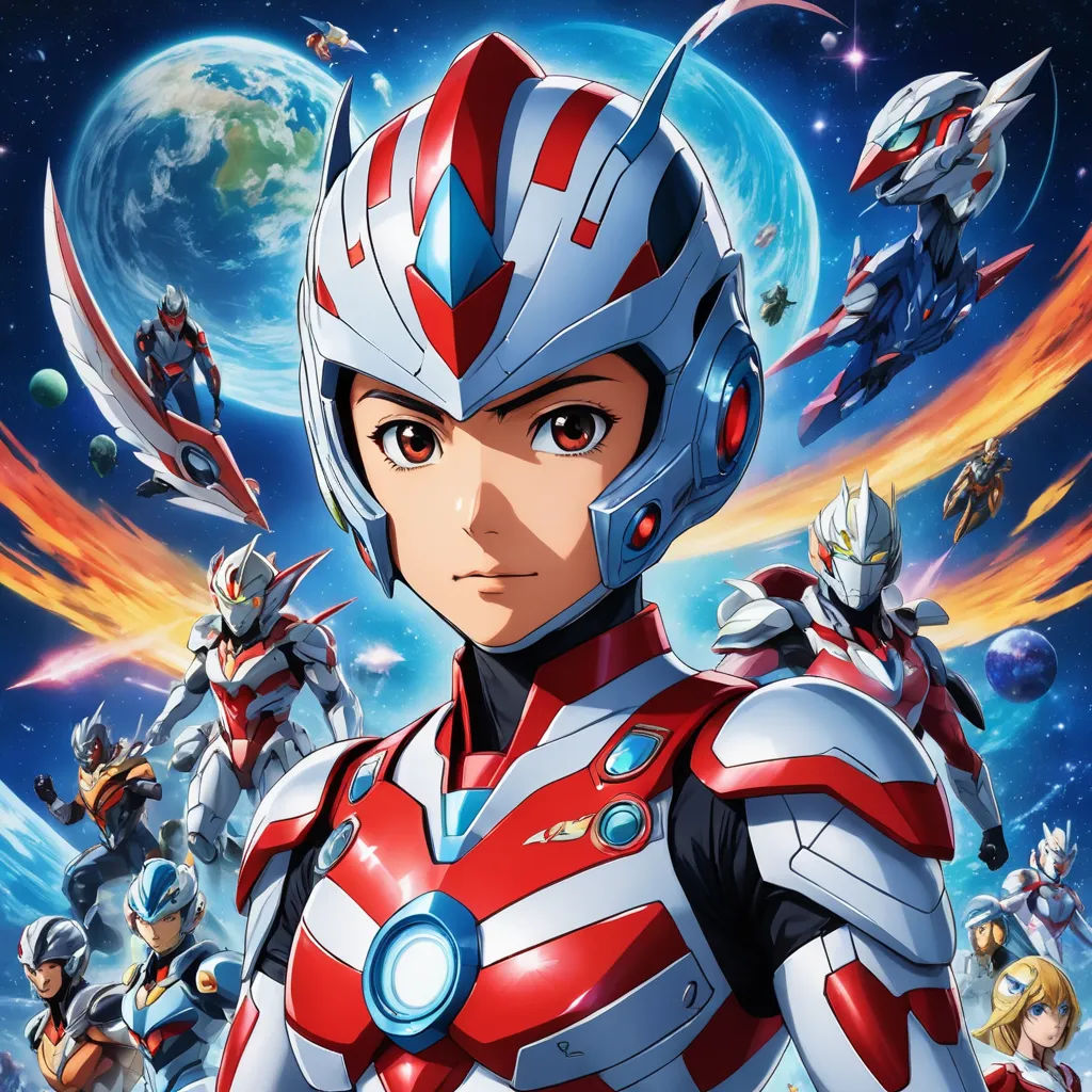 a poster of a sci - fi fi fi movie with a group of people in the background and a planet in the background, rayonism, poster art, Ai-Mitsu, anime key visual