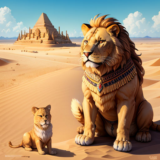 Figurine le roi lion pyramide amis