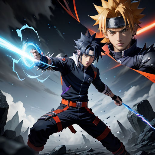 Naruto ShippudenNaruto and Sasuke (Clash) by iEnniDESIGN on