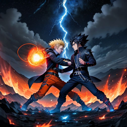 Naruto ShippudenNaruto and Sasuke (Clash) by iEnniDESIGN on