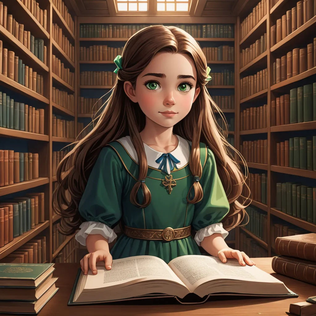 a girl is sitting at a table with a book in front of her and a book in front of her, fantasy art, a storybook illustration, Clarice Beckett, storybook illustration