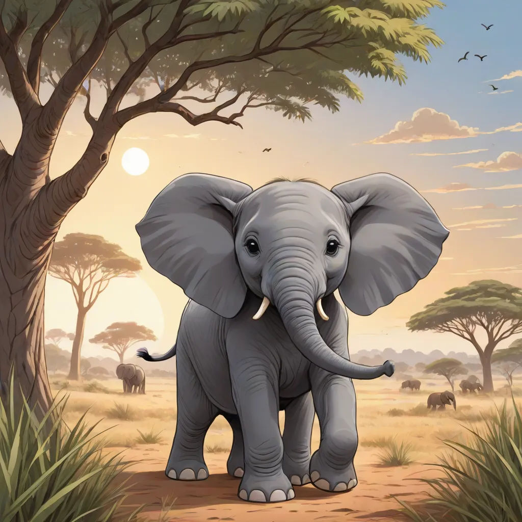 Zoe, the baby elephant, was known for her playful spirit in the savanna. She loved to engage with her animal friends, but there was one problem - her uncontrollable farts!