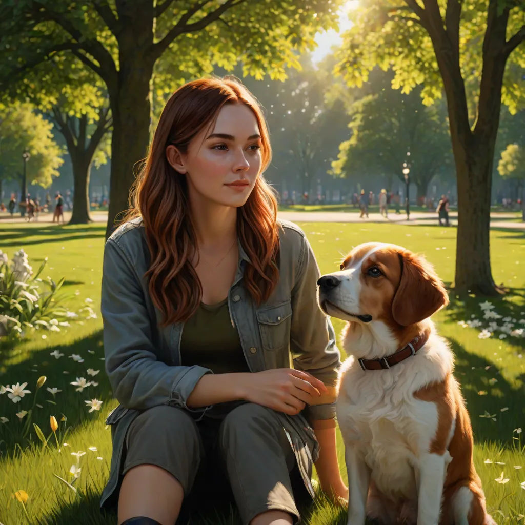 A Girl and Her Dog