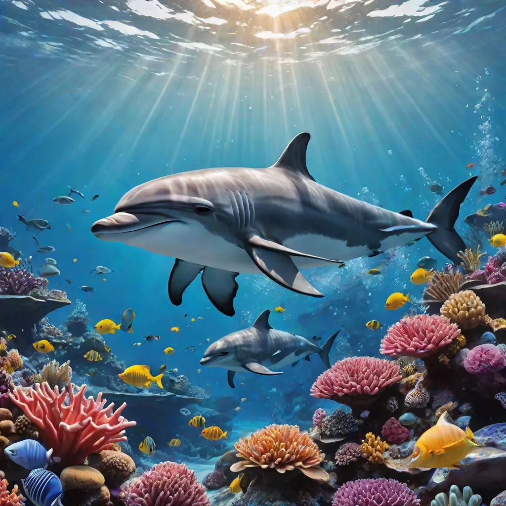 The Unlikely Duo: A Dolphin and Shark Tale