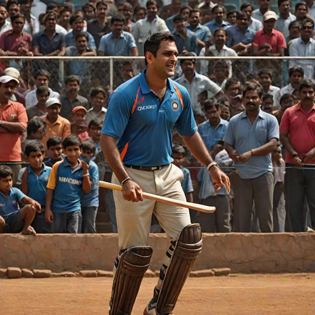 a man holding a bat and wearing a helmet and pads in front of a crowd of people in a stadium, samikshavad, a screenshot, Bholekar Srihari, promotional image