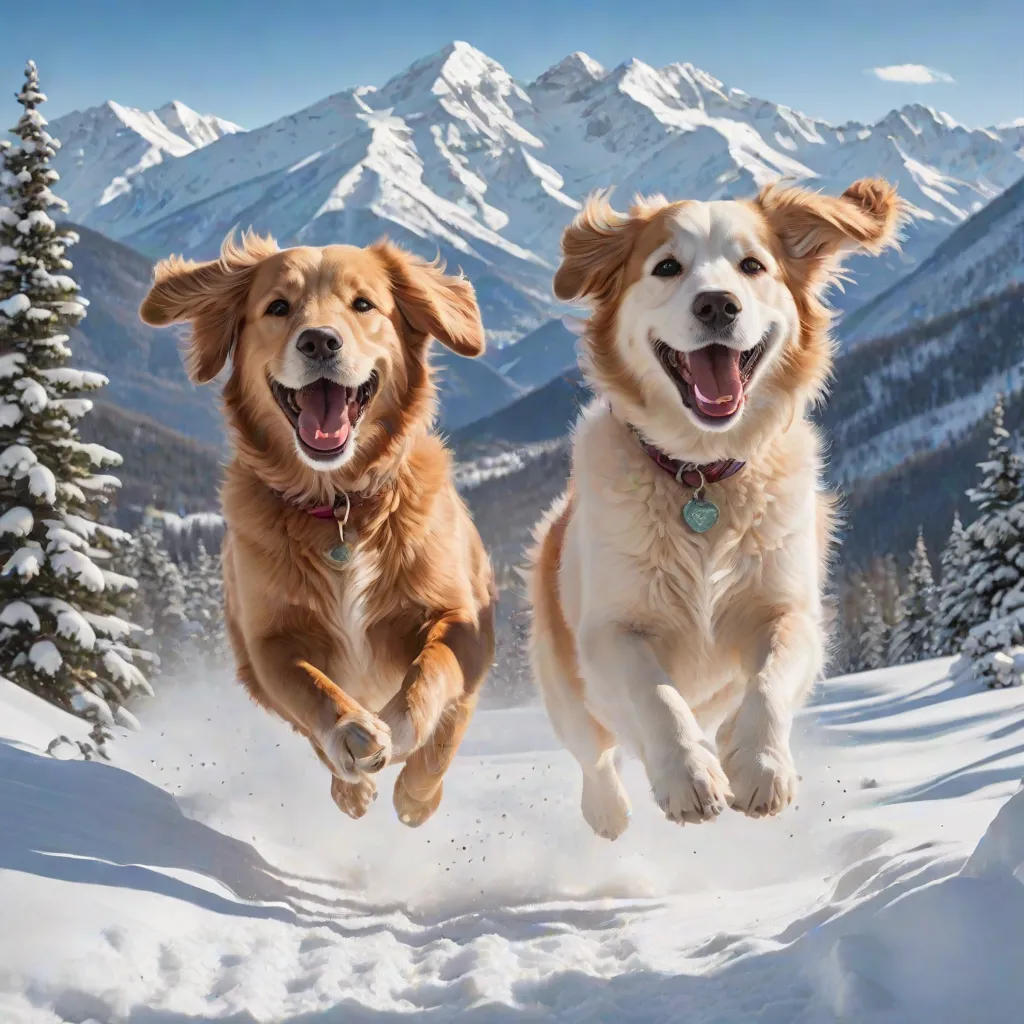 Marley and Aspen's Snowy Adventure
