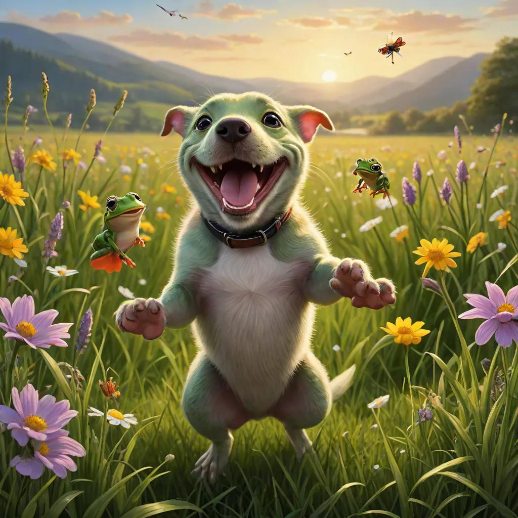 The Unlikely Friends: A Frog and a Dog