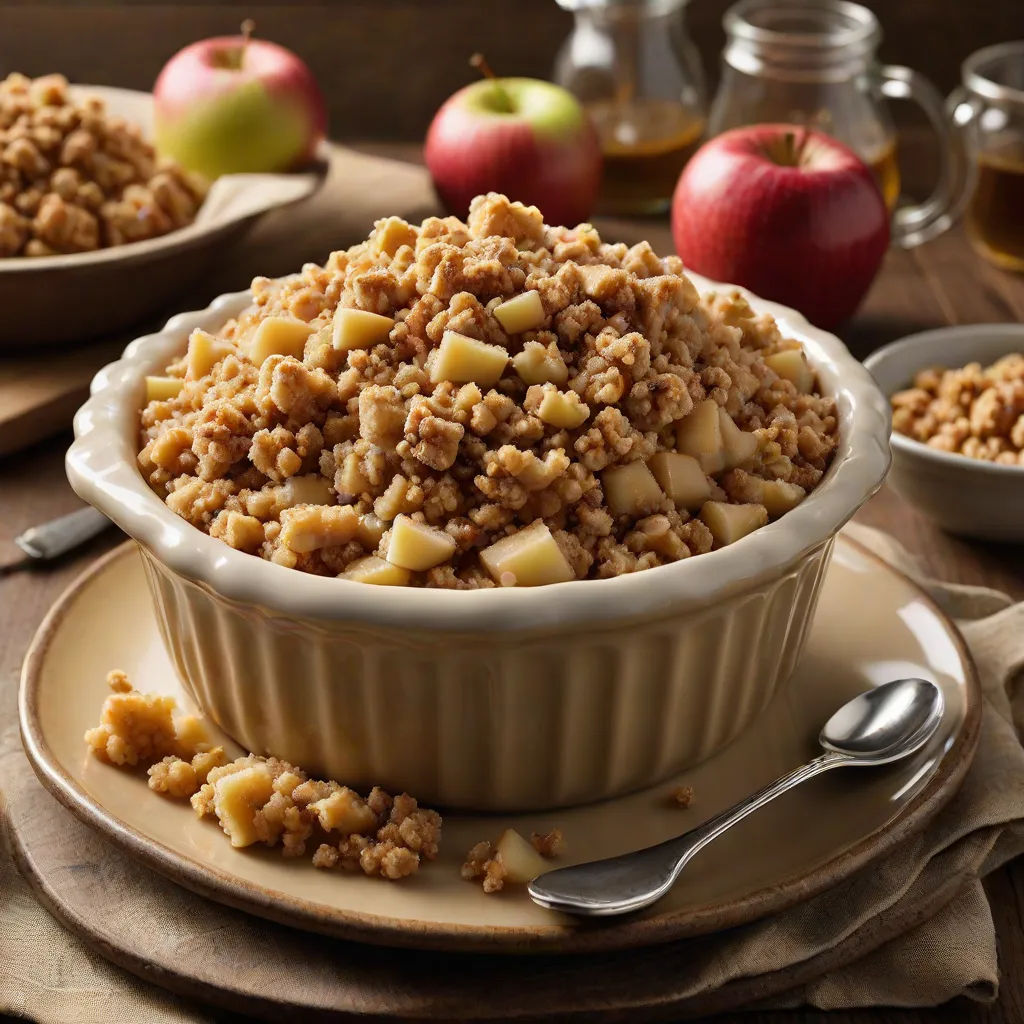 a bowl of cereal with apples in the background and a spoon in the foreground with a spoon in the foreground, american barbizon school, a stock photo, Allen Tupper True, food photography