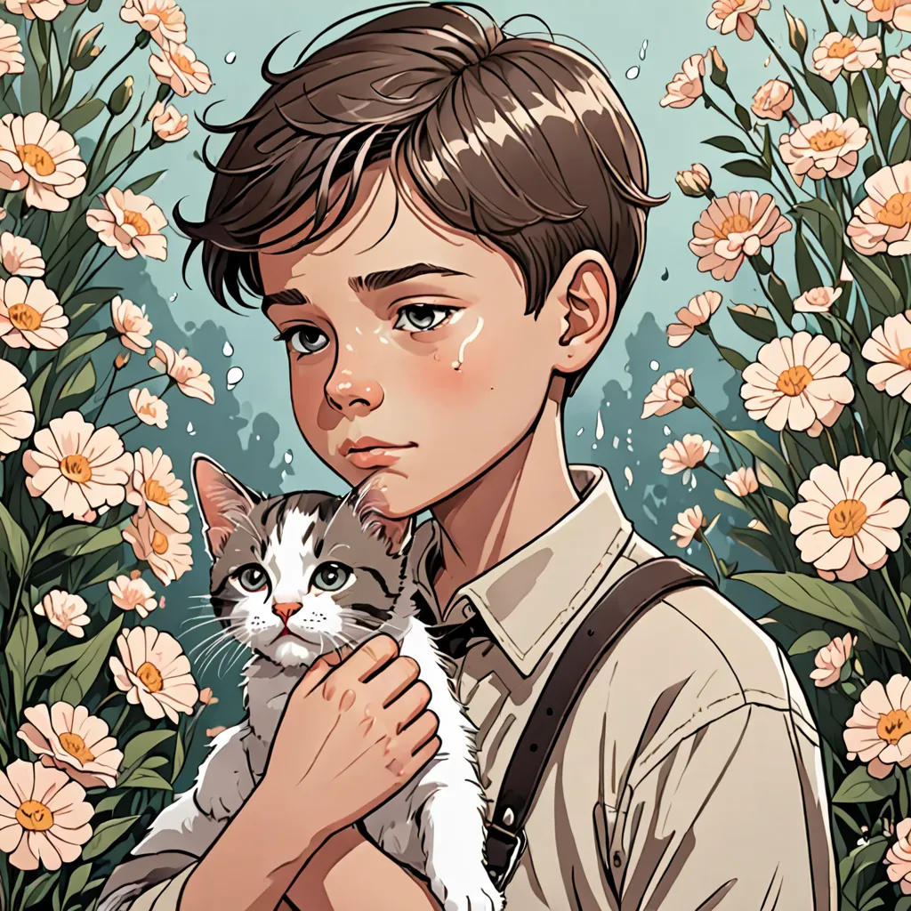 The Little Boy and His Kitten