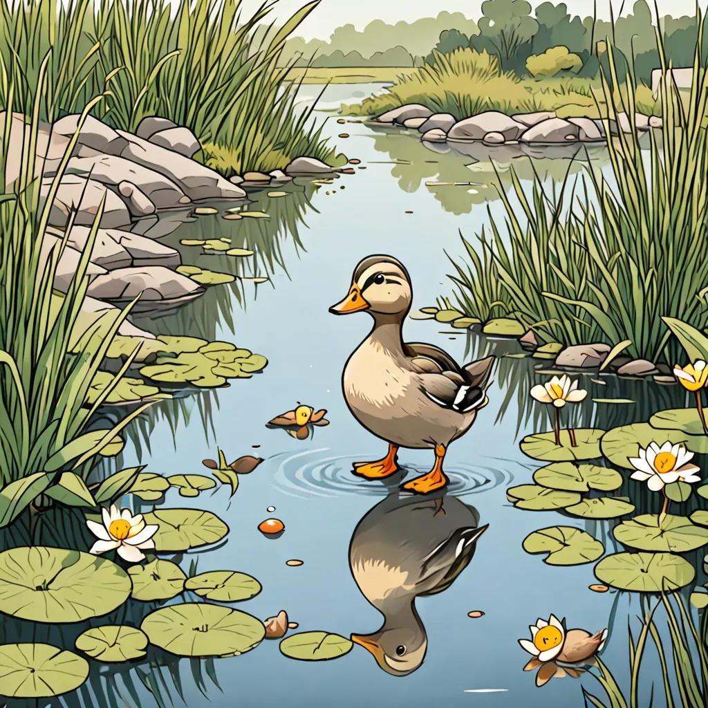 The Little Duck and the Friendly Pond