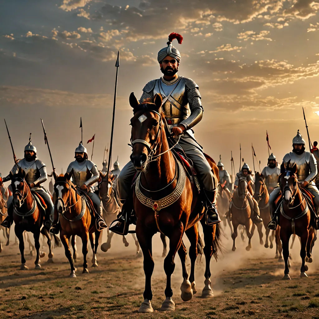 a group of men riding on the backs of horses in uniforms of knights and knights on horseback in a field, dau-al-set, a detailed matte painting, Altoon Sultan, cinematic photography