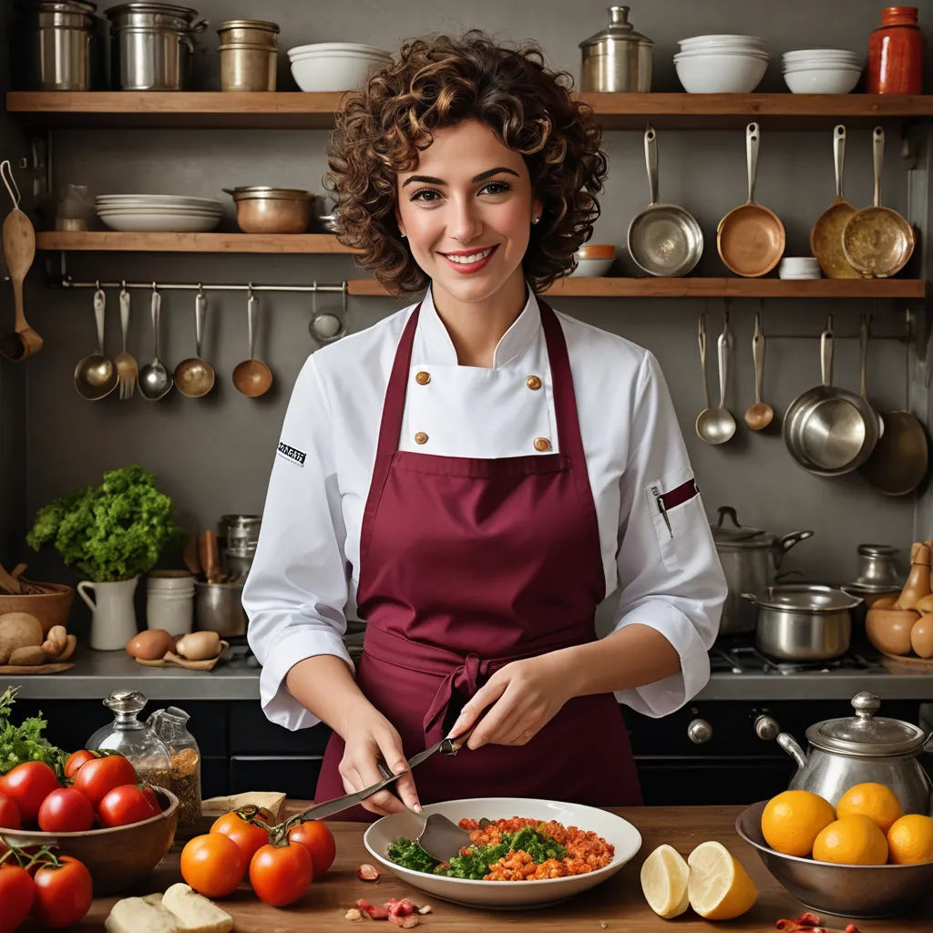 a woman in a kitchen preparing food on a cutting board with a knife and bowl of vegetables on the counter, arbeitsrat für kunst, a stock photo, Ayshia Taşkın, professional food photography