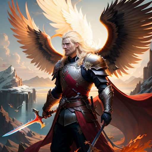 male angel warrior