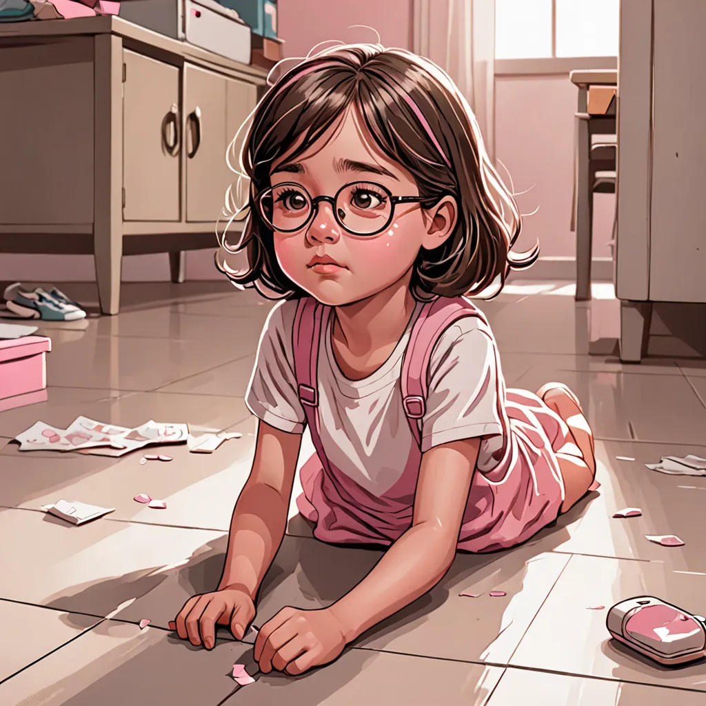 The Little Girl in Pink and White