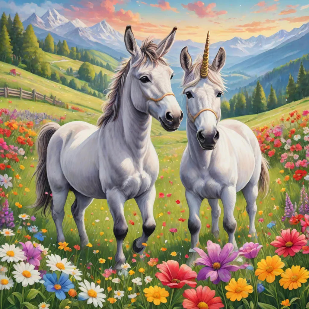 The Donkey and the Unicorn's Friendship