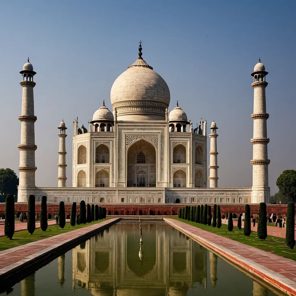 a large white building with a large pool of water in front of it and a few trees in the background, cloisonnism, a detailed matte painting, Bapu, tone mapping
