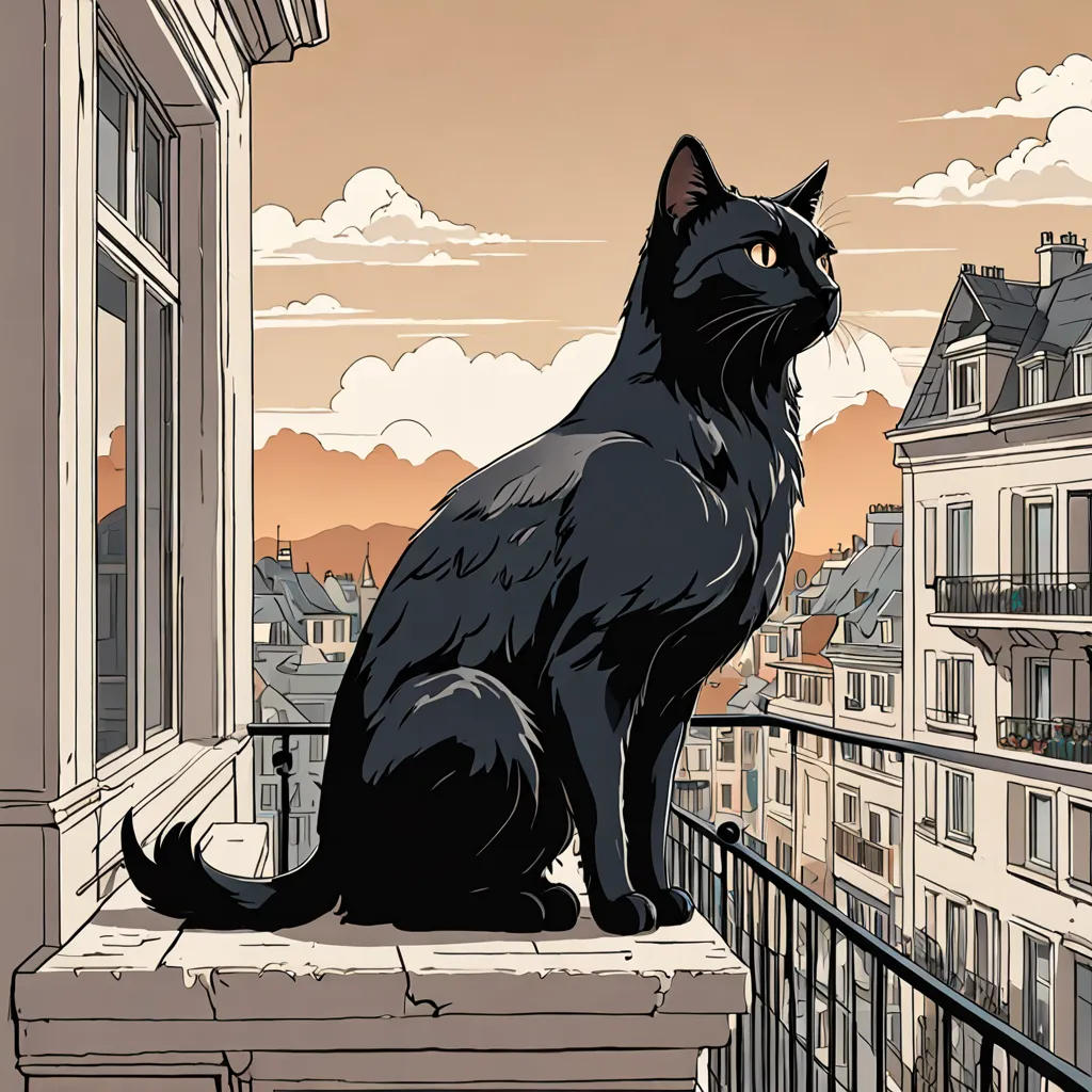 The Brave Cat and the Balcony Eagle