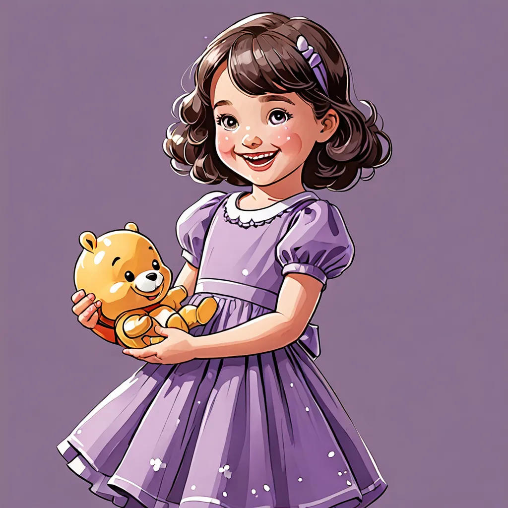 The Little Girl in the Lovely Purple Dress