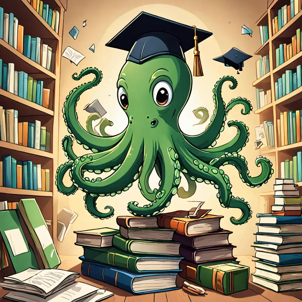 The Green Octopus's Literary Dance
