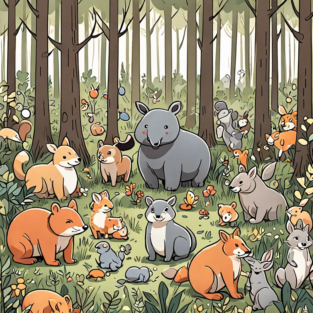 La Aventura de los Animales en el Bosque Encantado