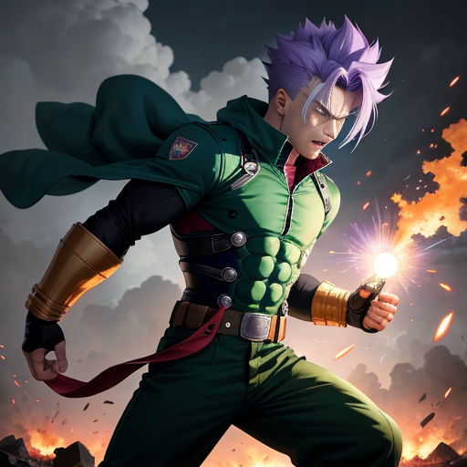 Trunks powers up to fight Perfect Cell 