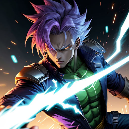 Future Trunks ready for - Lady Sorrow, Saiyan Queen