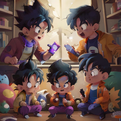 a group of young boys sitting on the floor next to each other with cell phones in their hands and a bookcase in the background