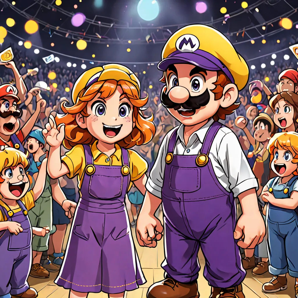 a group of people standing next to each other in front of a crowd of people wearing overalls and hats, sots art, concept art, artist, official art