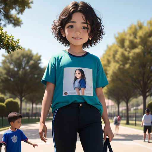 a young girl holding a handbag and walking with a young boy on a skateboard in a park