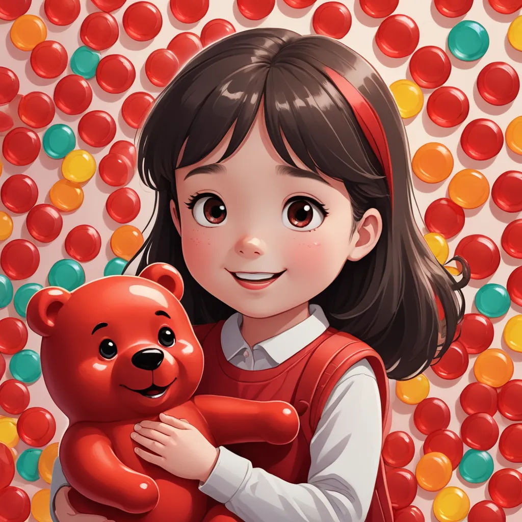a girl holding a teddy bear in front of a wall of balloons and confetti balls with a bear on it, pop surrealism, a character portrait, Chen Lin, cgstudio