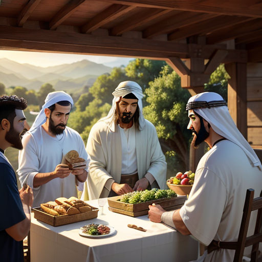 jesus eating with disciples