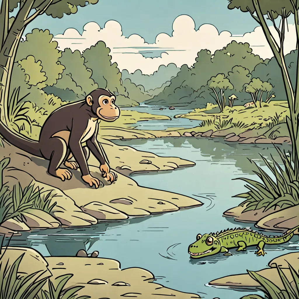 The Clever Monkey and the Greedy Crocodile