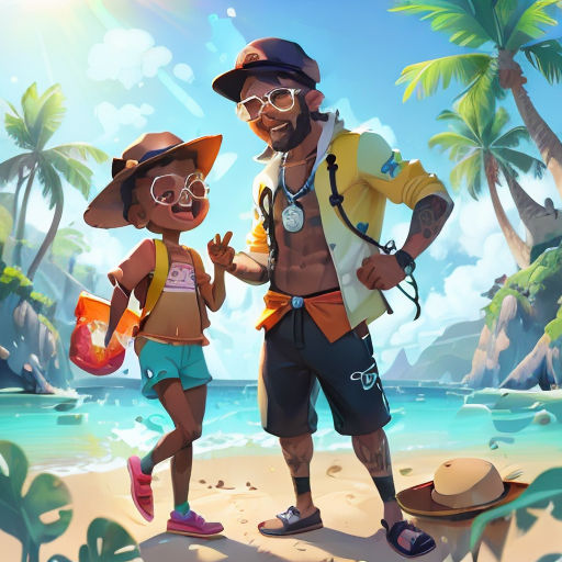 a man and a woman standing on a beach next to the ocean with a life preserver in hand