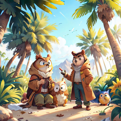 a couple of animals standing next to each other on a forest floor with trees and bushes behind them and a man holding a camera